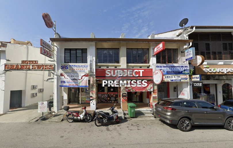 2 Adjoining Heritage Shophouses on Chulia Street in UNESCO World Heritage Site.